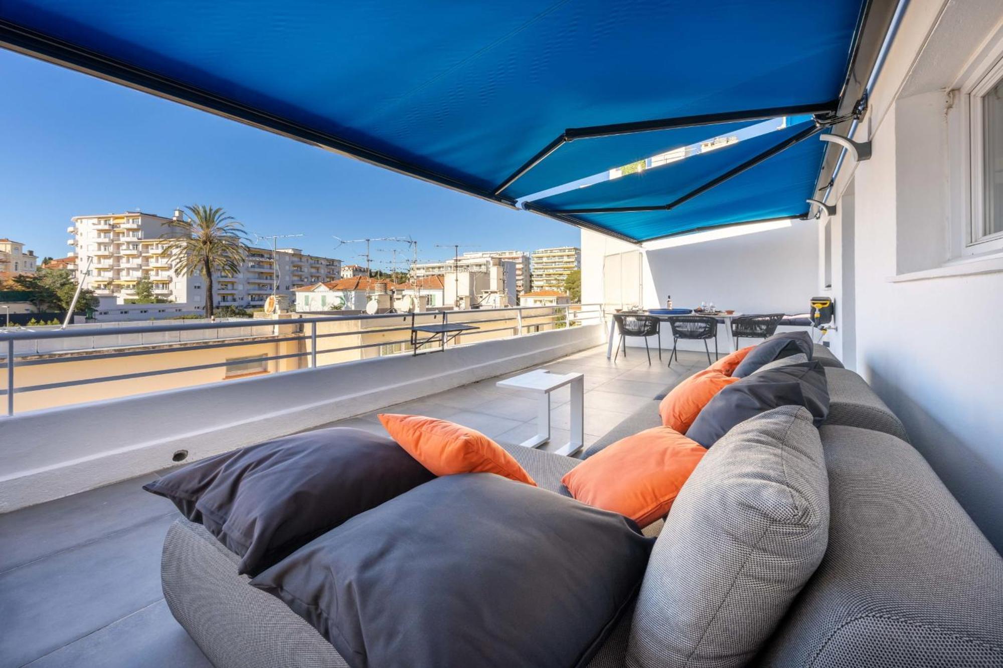 06az - With Terrace - 10min From Palais Apartamento Cannes